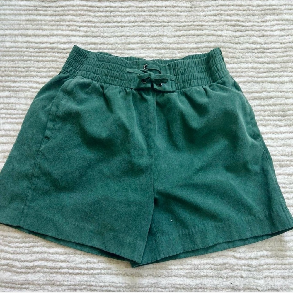 Green Suede Shorts